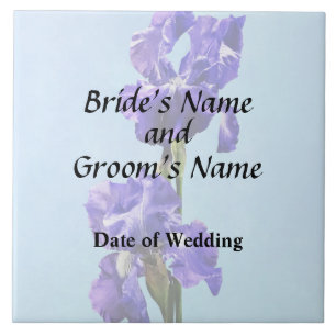 Purple Iris Pair Wedding Products Tile