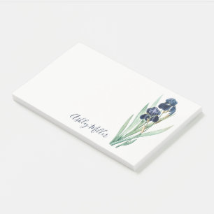 Purple Iris Personalised Post-it Notes