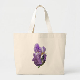 Purple Iris Photograph Large Tote Bag