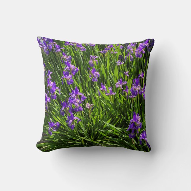 Purple Iris Pillow (Front)