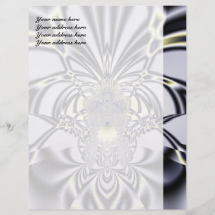 Purple Iris Sacred Geometry Fractal Art Custom Letterhead