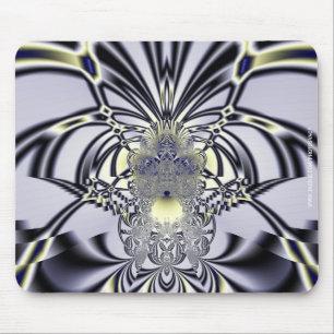 Purple Iris Sacred Geometry Fractal Art Mouse Mat