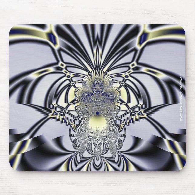 Purple Iris Sacred Geometry Fractal Art Mouse Mat (Front)