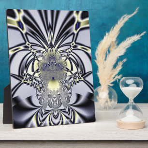 Purple Iris Sacred Geometry Fractal Art Plaque