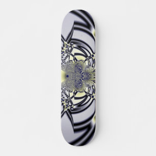 Purple Iris Sacred Geometry Fractal Art Skateboard