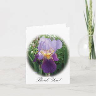Purple Iris Thank You Note Card