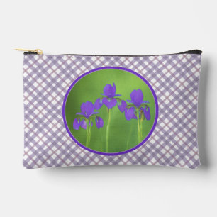 Purple Iris Trio Painting Original Flower Art Accessory Pouch