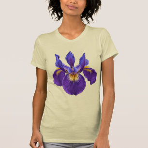 Purple Iris Watercolor Flower T-Shirt