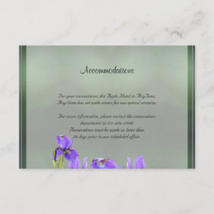 Purple Iris Wedding Insert