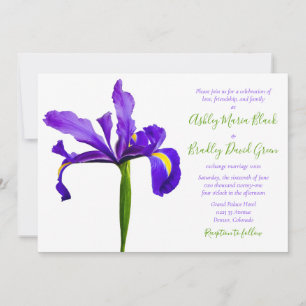 Purple Iris Wedding Invitation
