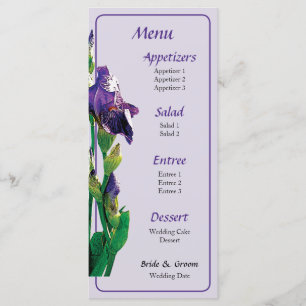Purple Iris With Buds Menu