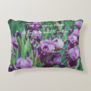 Purple irises  decorative cushion