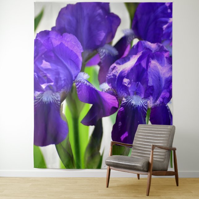 Purple Irises Iris Flower Tapestry (In Situ)