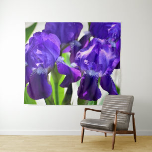 Purple Irises Iris Flower Tapestry