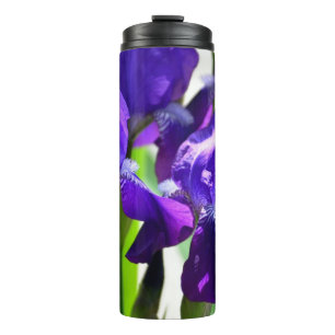 Purple Irises Iris Flower Thermal Tumbler