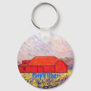 Purple Irises Key Ring