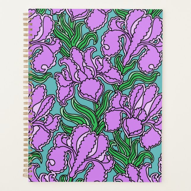 Purple Irises Planner (Front)