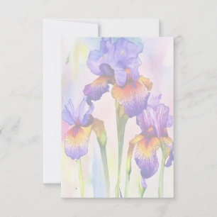 Purple Irises Thank You Card