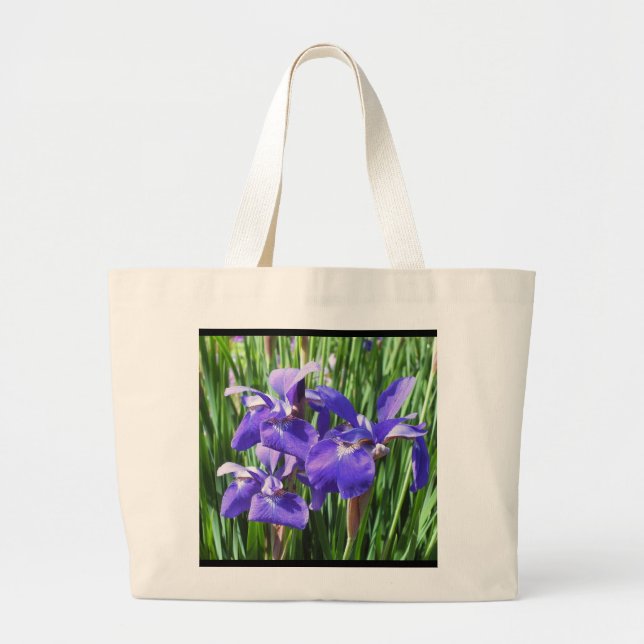 Purple Irises Tote Bag (Front)