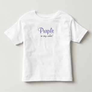 Purple Is My Colour Quote Toddler T-Shirt