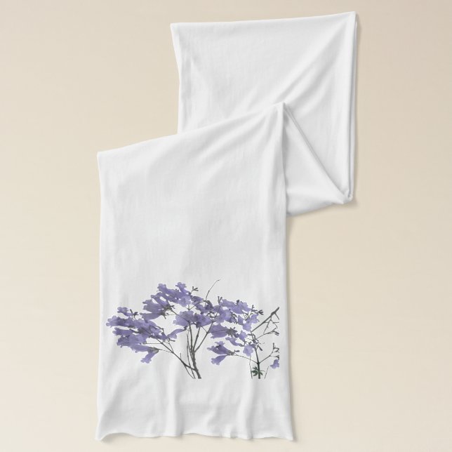 Purple Jacaranda Flowers Scarf (Left)