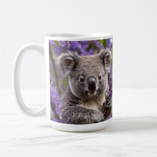 Purple Jacaranda Koala Bear, Coffee Mug