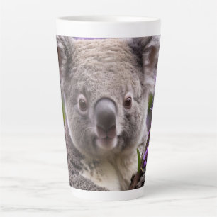 Purple Jacaranda Koala Bear, Latte Mug