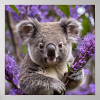 Purple Jacaranda Koala Bear,