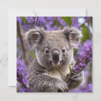 Purple Jacaranda Koala Bear,