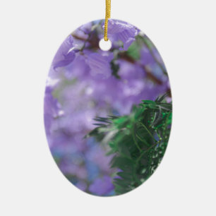 Purple Jacaranda Tree Flowers Ceramic Tree Decoration
