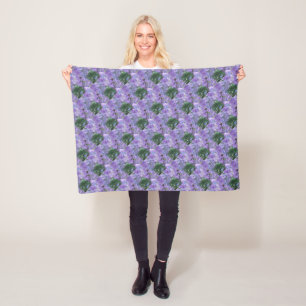 Purple Jacaranda Tree Flowers Fleece Blanket