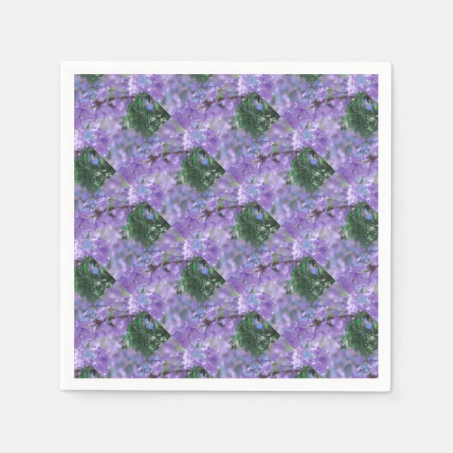 Purple Jacaranda Tree Flowers Napkin (Front)