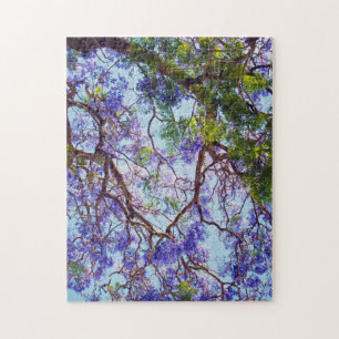 Purple Jacaranda Tree OIL painting, Jigsaw Puzzle