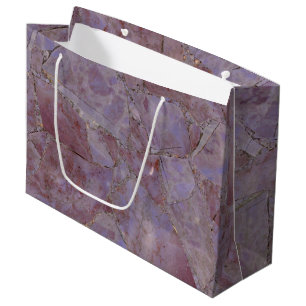 Purple Jade Marble Print  Large Gift Bag