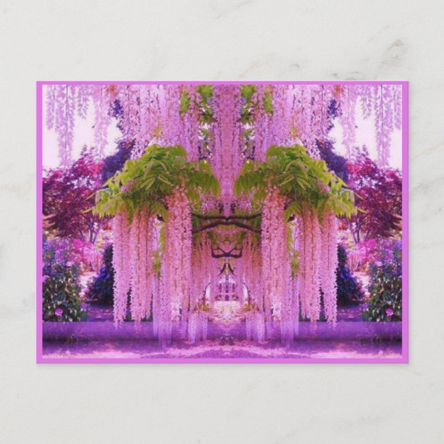 Purple Japanese Garden Postcard (Front)