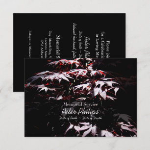 Purple Japanese Maple  Memorial Service Invitation