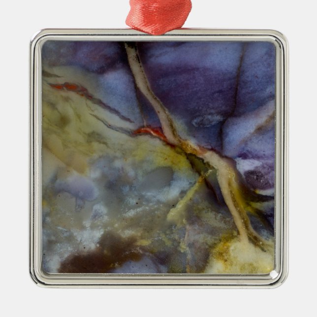 Purple Jasper Metal Tree Decoration (Front)