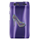 Purple Jewel Satin High Heel Shoe Crystal