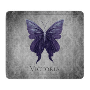 Purple Jewelled Butterfly Cutting Board