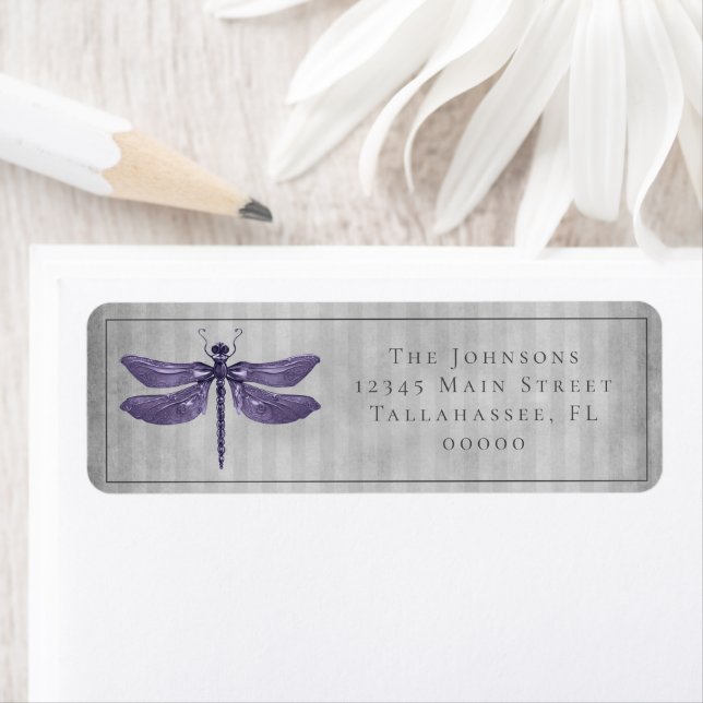 Purple Jewelled Dragonfly Wedding (Insitu)