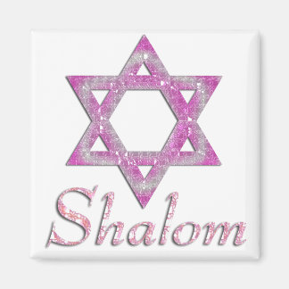 Purple Jewelled Star of David Design Magnet