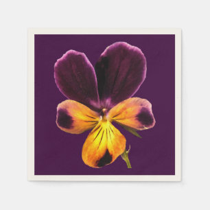 Purple Johnny Jump Up Flowers Paper Napkins