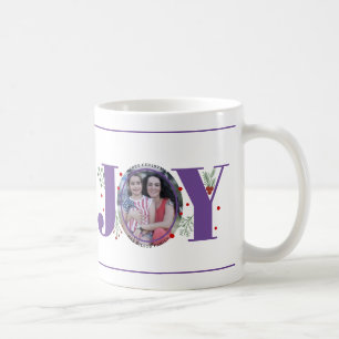 Purple Joy with berries Christmas photo Coffee Mug
