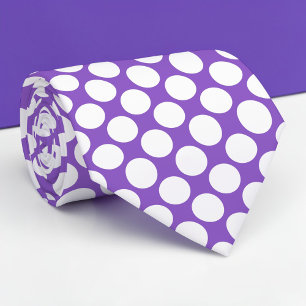 Purple Jumbo Polka Dots Custom Necktie