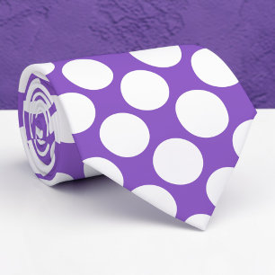 Purple Jumbo Polka Dots Custom Necktie