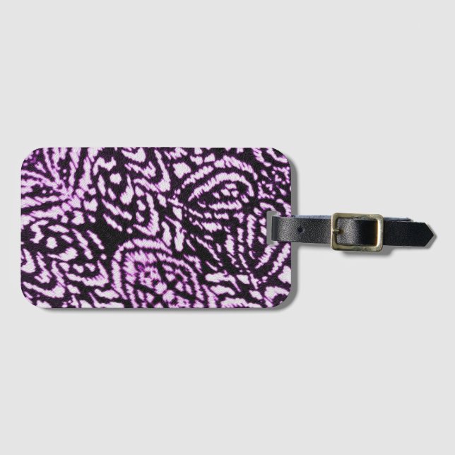 Purple Jungle Luggage Tag (Front Horizontal)