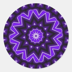 Purple Kaledoscope Classic Round Sticker