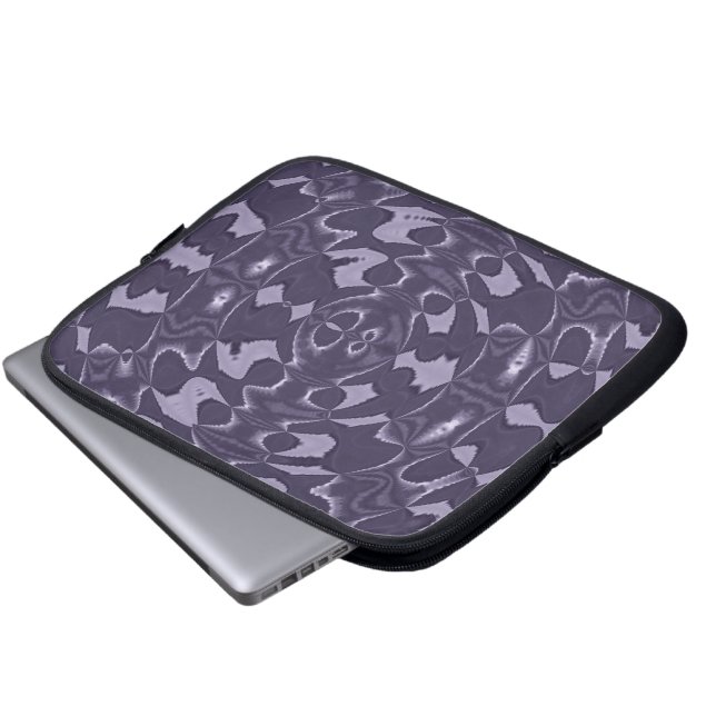 Purple Kaleidoscope Abstract Pattern Art Laptop Sleeve (Front Bottom)