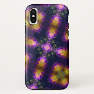 Purple Kaleidoscope Cross Pattern iPhone X Case