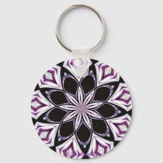 Purple Kaleidoscope Key Ring